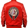 Caleb Mir Star Trek Starfleet Academy Sandro Rosta Red Bomber Jacket