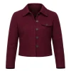 Comfort Clinton FBI S08 Maroon Wool Jacket For Sale