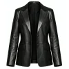 Daphne Forrester High Potential S02 Black Leather Blazer Front