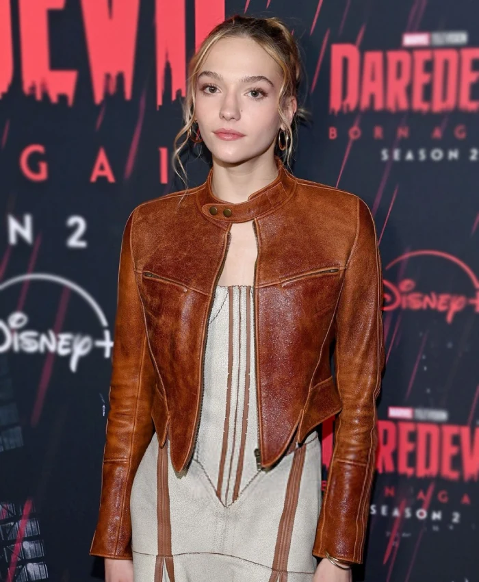 Daredevil Born Again Jayden Bartels Cropped Leather Jacket