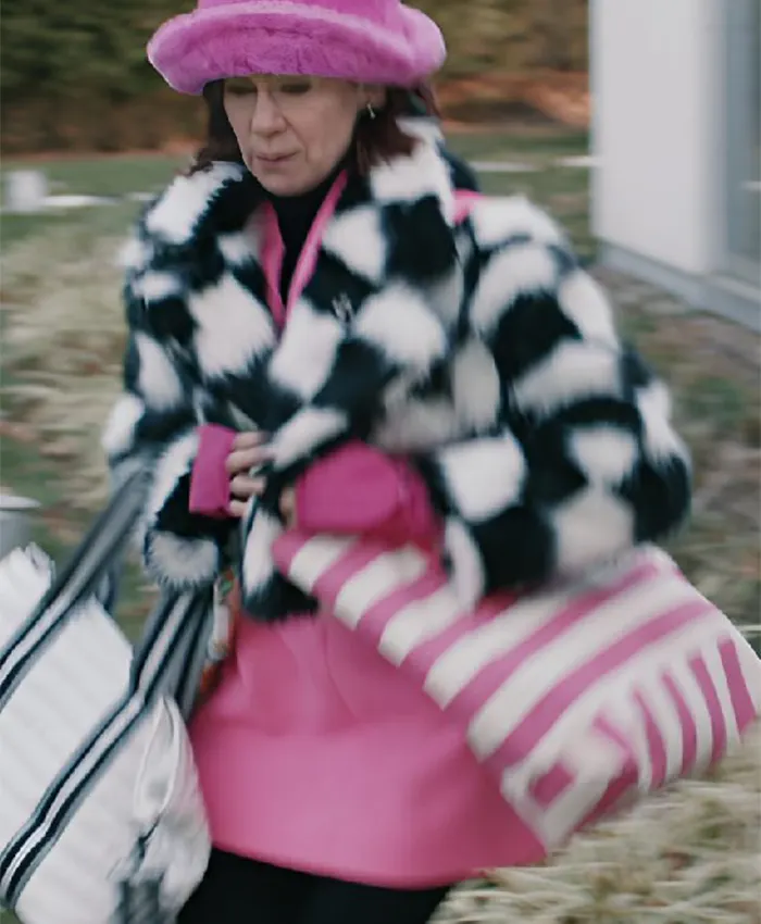 Elsbeth S03 Carrie Preston Black and White Checkered Jacket For Sale