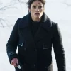 FBI S08 Maggie Bell Black Wool Peacoat