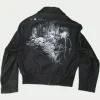 FZJT Opium Black Leather Jacket For Men and Women