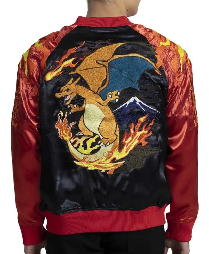 Flame Dragon Charizard Anime Souvenir Bomber Jacket