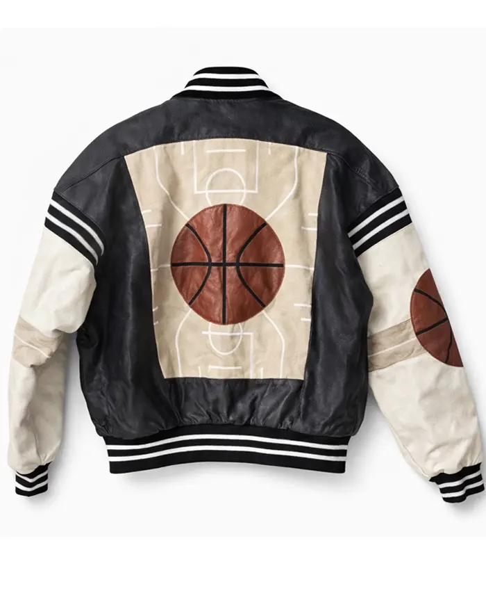 Get Michael Hoban Basketball 80s Bomber Leather Jacket For Men and Women