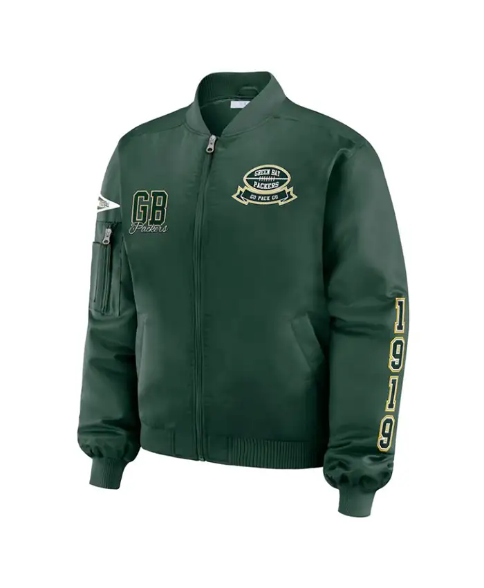 Green Bay Packers Patch Bomber Jacket