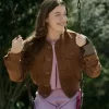 It's Not Like That Cassidy Paul Brown Suede Jacket For Sale