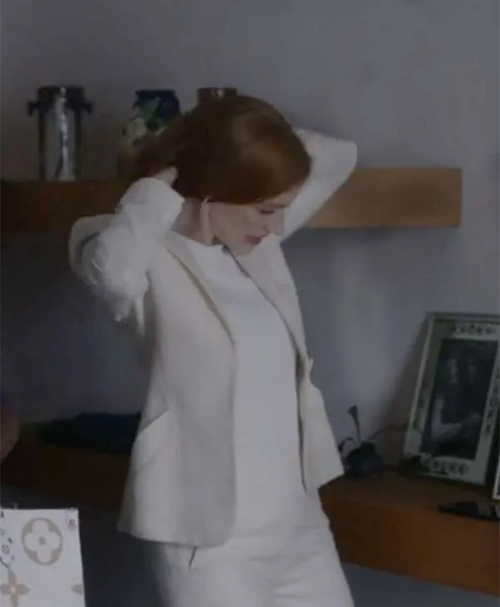 Jessica Chastain Dreams White Blazer Side
