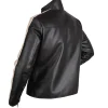 BTS Jimin 2026 striped leather jacket with a stylish modern design