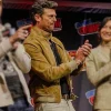 Karl Urban Mortal Kombat II Brown Suede Jacket Side