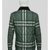 Kate Middleton Green Quilted Burberry Jacket Back