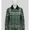 Kate Middleton Green Quilted BurberryJacket front