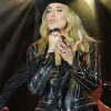 Lainey Wilson SXSW Premiere Black Leather Jacket Front