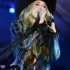 Lainey Wilson SXSW Premiere Black Leather Jacket On Sale