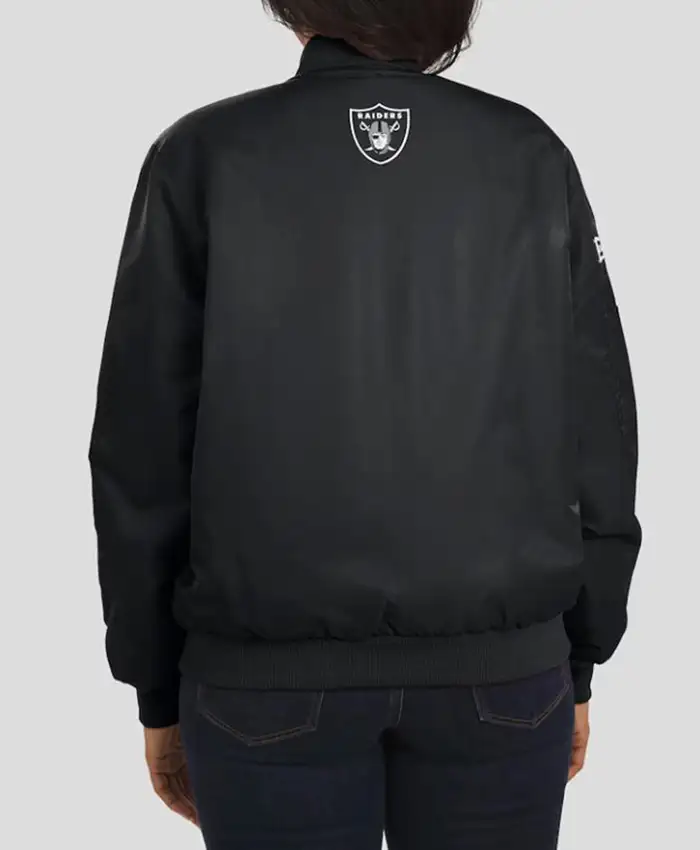Las Vegas Raiders Black Patch Bomber Jacket For Sale