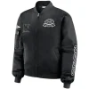 Las Vegas Raiders Black Patch Bomber Jacket Front