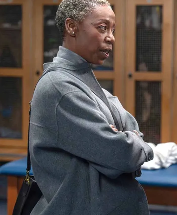 Law and Order SVU S27 Noma Dumezweni Grey Wool Jacket For Sale