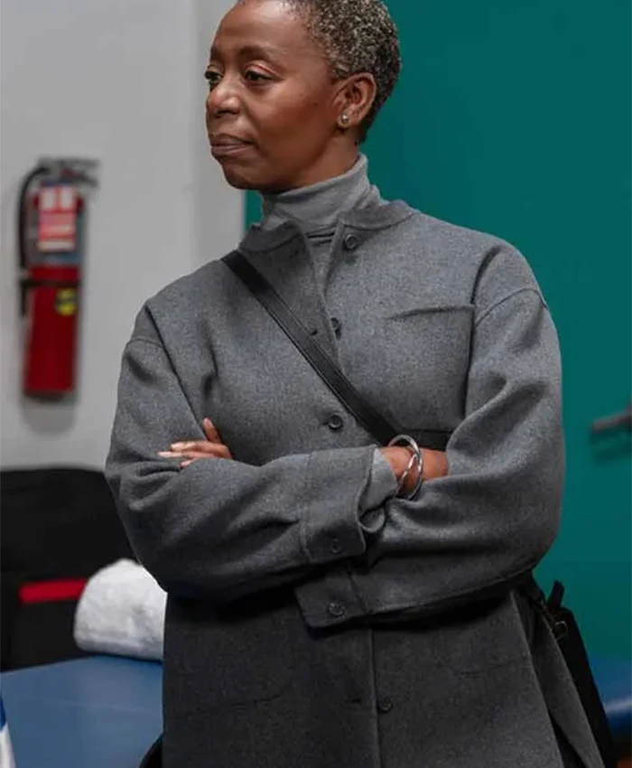 Law and Order SVU S27 Noma Dumezweni Grey Wool Jacket