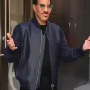 Lionel Richie The View 2026 Black Leather Bomber Jacket