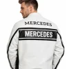 Mercedes Benz White Genuine Cowhide Leather Jacket