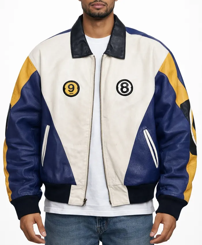 Michael Hoban WHEREMI 8 Ball leather Jacket