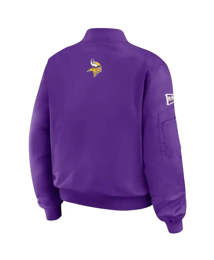 Minnesota Vikings Purple Patch Bomber Jacket For Sale
