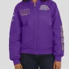 Minnesota Vikings Purple Patch Bomber Jacket Front