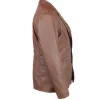 Mo Brings Plenty TV Series Marshals 2026 Mo Brown Leather Blazer For Sale