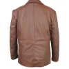 Mo Brings Plenty Marshals S01 Brown Leather Blazer