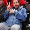 NBA Celeb Row 2026 Adam Sandler Los Angeles Lakers Courtside Zip-Up Hoodie