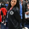 National Basketball Association Los Angeles Clippers Jordin Sparks Game Black Varsity Jacket