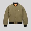 Nike x Stussy Bomber Jacket Olive Green Front