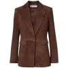 Nikki Reynard CIA S01 Brown Suede Blazer Front