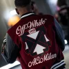 OFF White x AC Milan Varsity Jacket Back