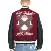 OFF White x AC Milan Varsity Jacket For Sale