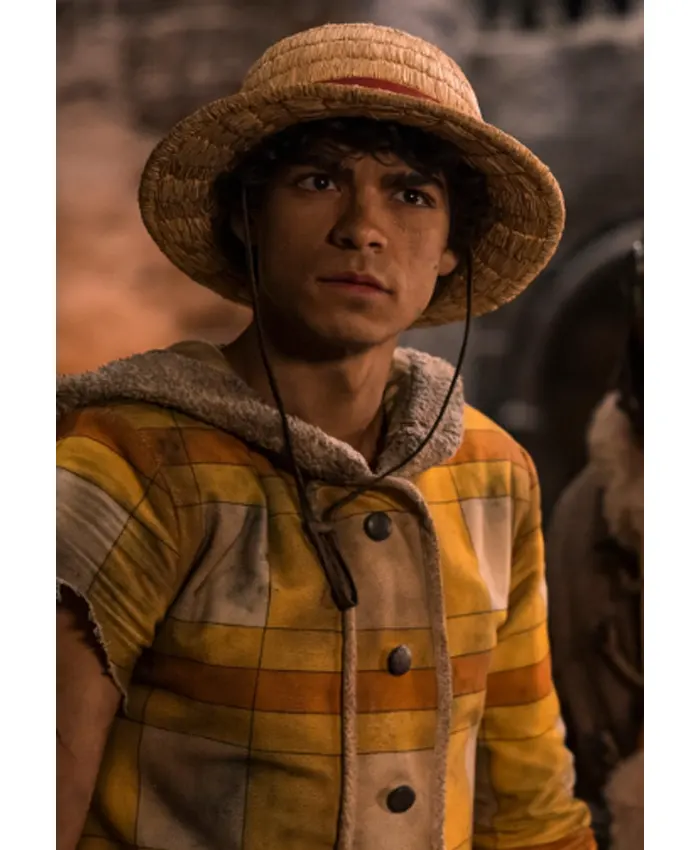 One Piece S02 Monkey D. Luffy Checkered Jacket For Sale