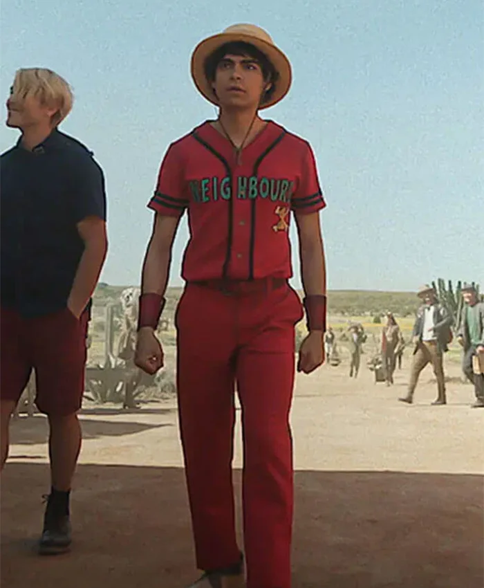 One Piece S02 Monkey D. Luffy Red Neighbours Shirt For Sale