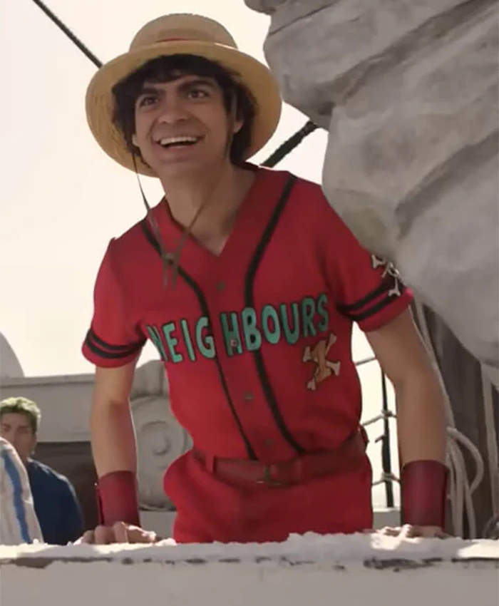 One Piece S02 Monkey D. Luffy Red Neighbours Shirt Front