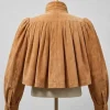 Oprah Winfrey PFW 2026 Cropped Suede Jacket Back