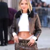 Paris Fashion Week Veronica Ferraro Leather Jacket For Sale