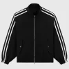 Parke Sport Stripe Black Nylon Jacket