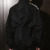 Parke Sport Stripe Black Nylon Jacket Back