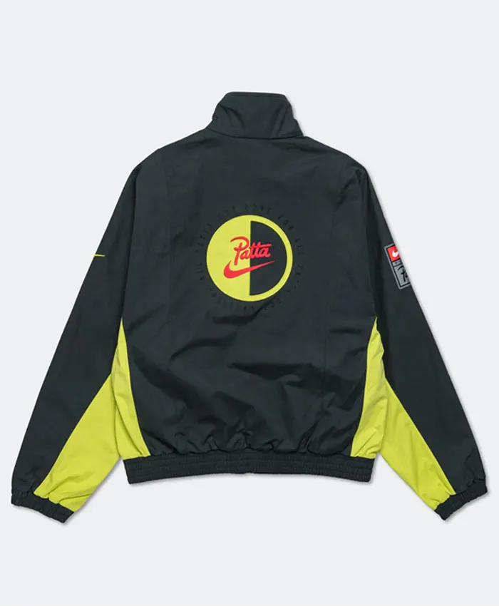 Patta x Nike NRG Black Cyber Track Jacket For Men and Women