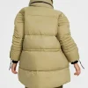Pe Nation Full Court Puffer Jacket Beige Back