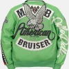 Pelle Pelle American Bruiser Plush Leather Bomber Green Jacket