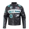 Philadelphia Eagles Black Moto Jacket