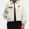 Pittsburgh Penguins Heathered Bone Coach’s Jacket Front