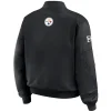 Pittsburgh Steelers Black Patch Bomber Jacket For Sale