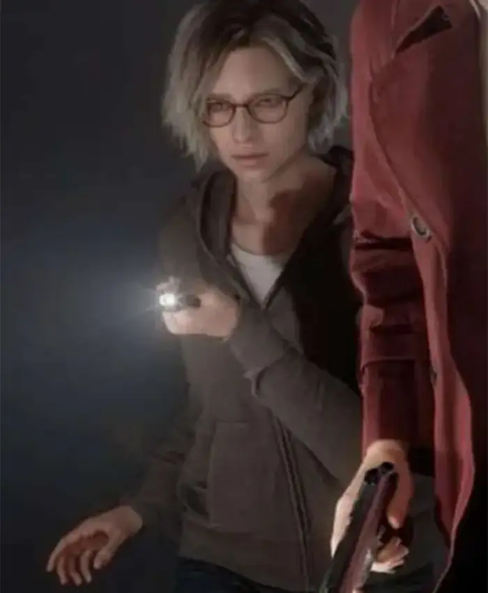 Resident Evil Requiem Grace Ashcroft Grey Hoodie Front