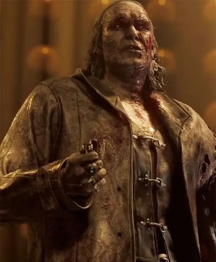 Resident Evil Requiem Victor Gideon Snakeskin Coat Front